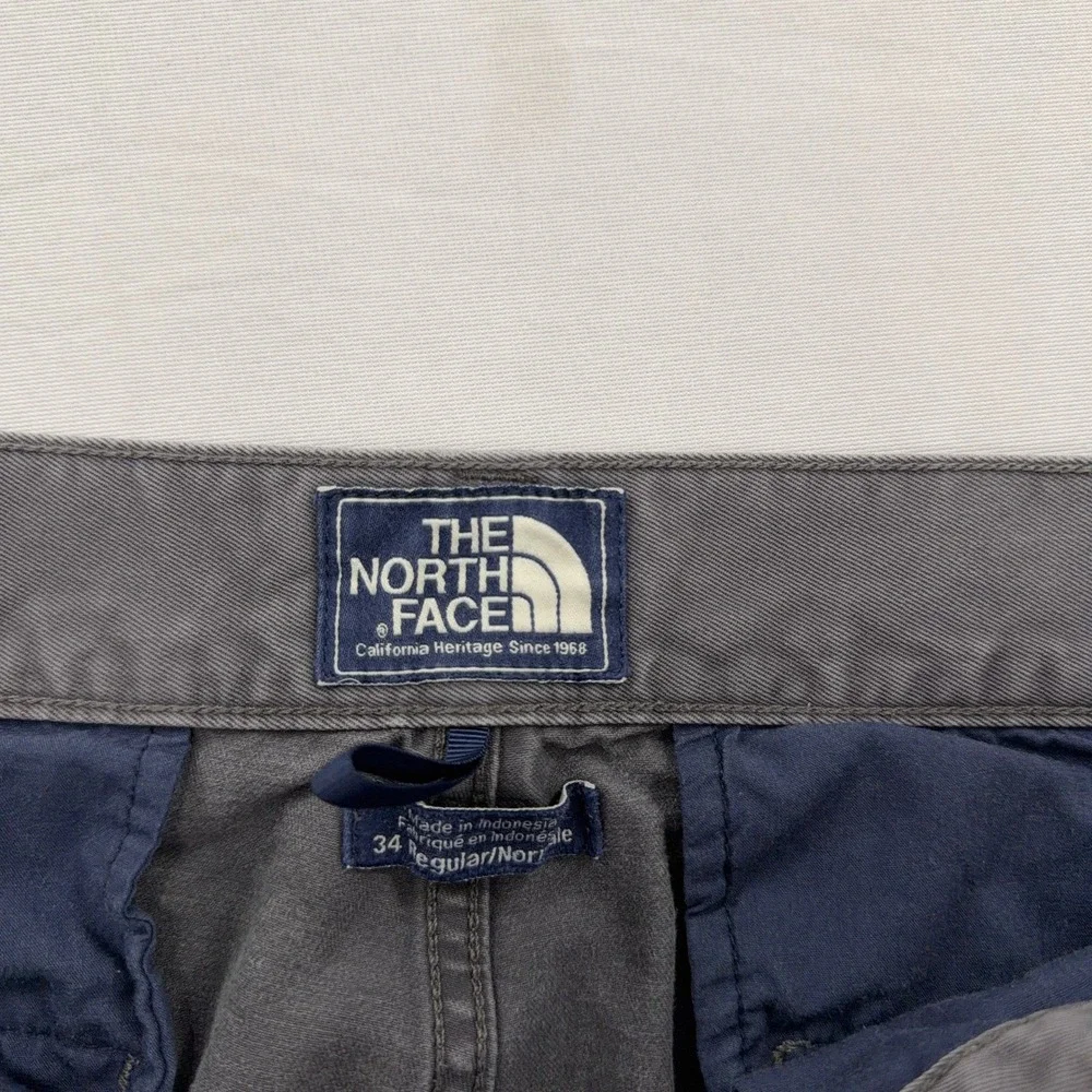 The North Face Pants Chino Straight Leg Cotton Casual Gray Mens 34 Regular